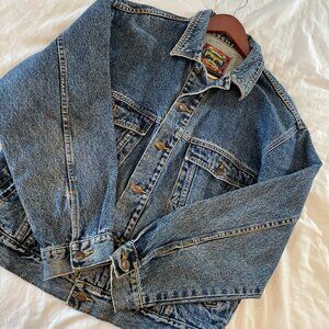 PEPE Blue Wash Denim Trucker Jean Jacket Vintage Size Medium